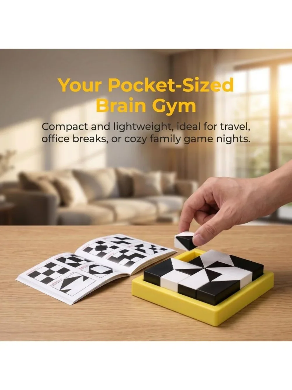 2 Battle Bells, Color Logic Blocks Set & Black & White Hidden Blocks - Fun